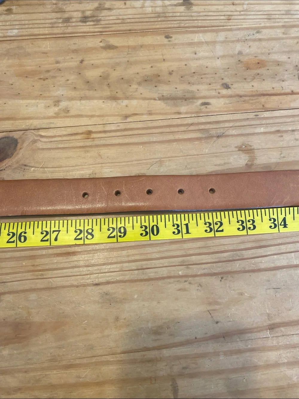 Lauren Ralph Lauren Caramel Leather Belt with Square Buckle